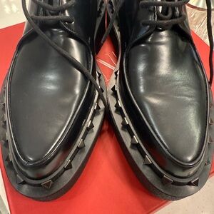 Valentino Garavani Black Studded Loafers